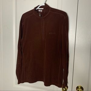 Brown Columbia Half zip fleece size Medium